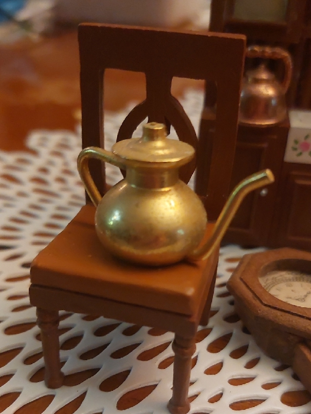 Miniature Dollhouse Furniture Set - Brown - Picture 4 of 13